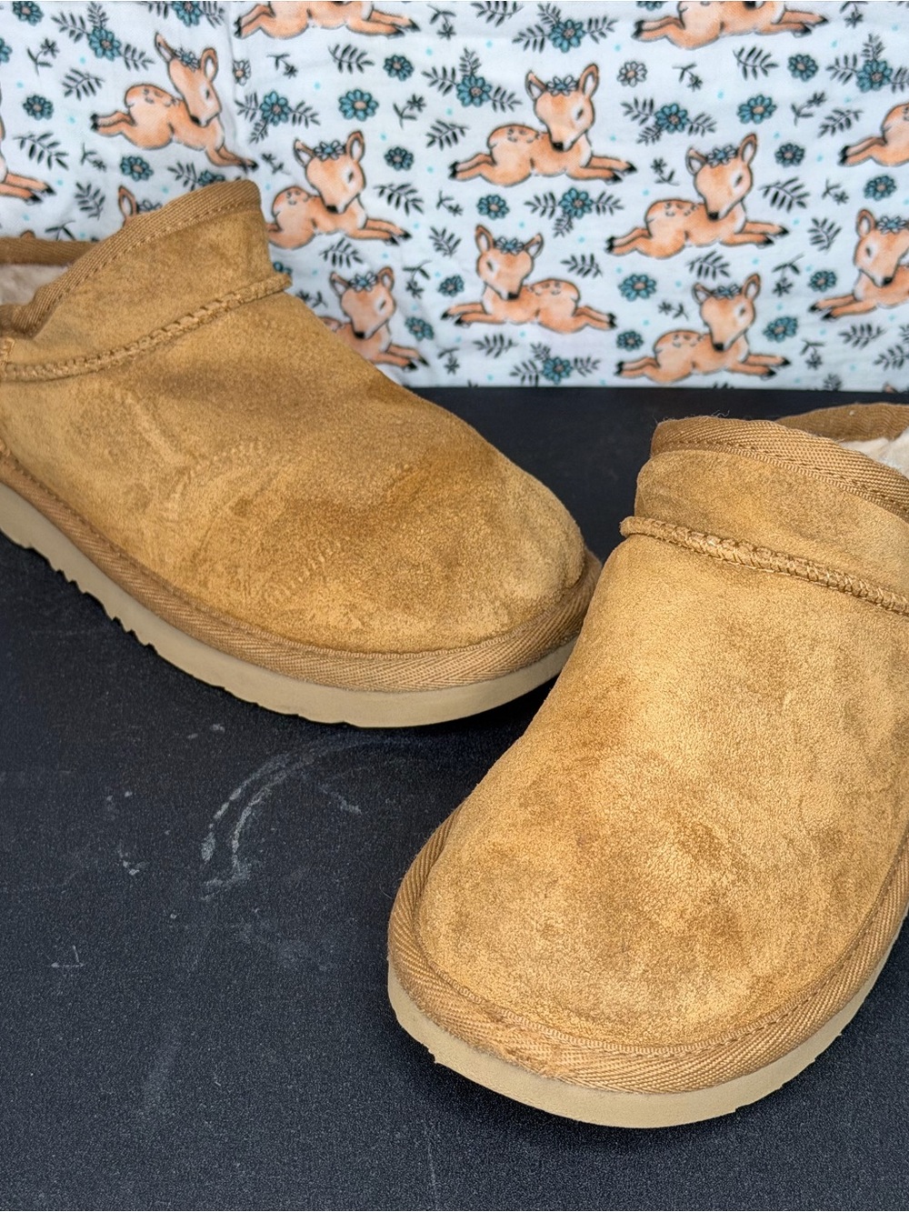 UGG Chestnut Suede Slip-On Clog